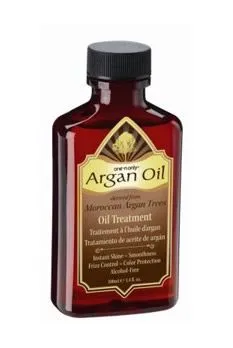 Bottle of BaByliss argan oil hair treatment