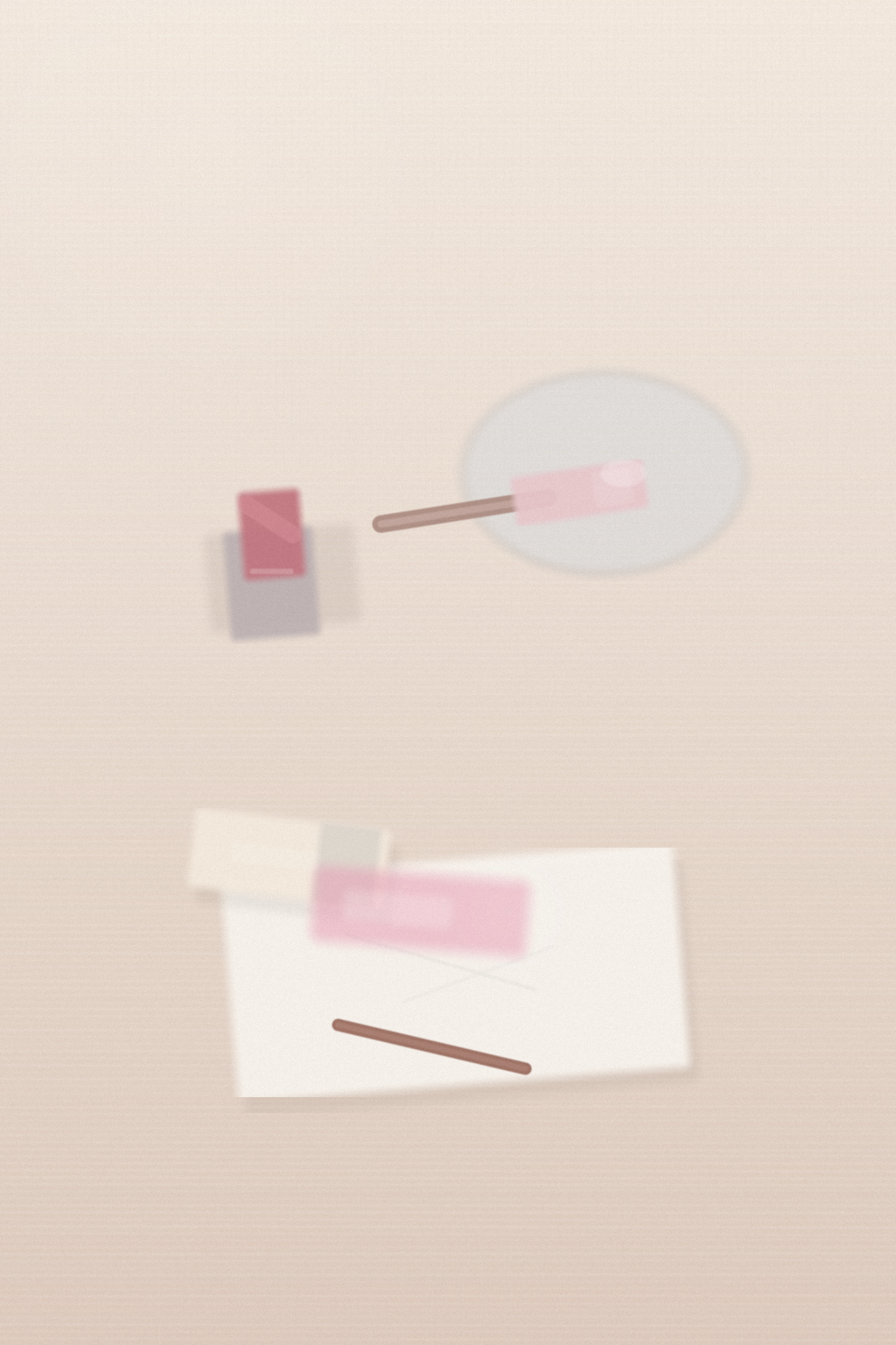 A soft editorial still life on ivory linen with a pearly gloss wand, a rosy lipstick, a pale SPF lip balm, and lip swatches on a folded tissue.
